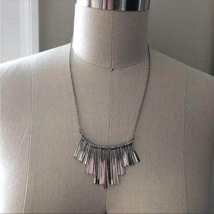 3/$30 Silver Toned Fringe Necklace